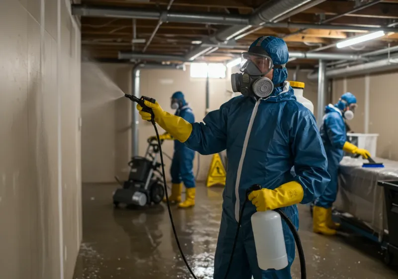 Basement Sanitization and Antimicrobial Treatment process in Harrisonville, MO